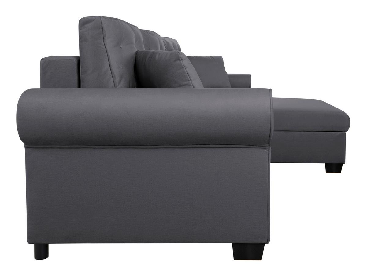 Ecksofa Arles Dunkelgrau 23. S: 266x161 Cm - Dunkelgrau/Buchefarben, Design, Textil (266/161cm) - MID.YOU