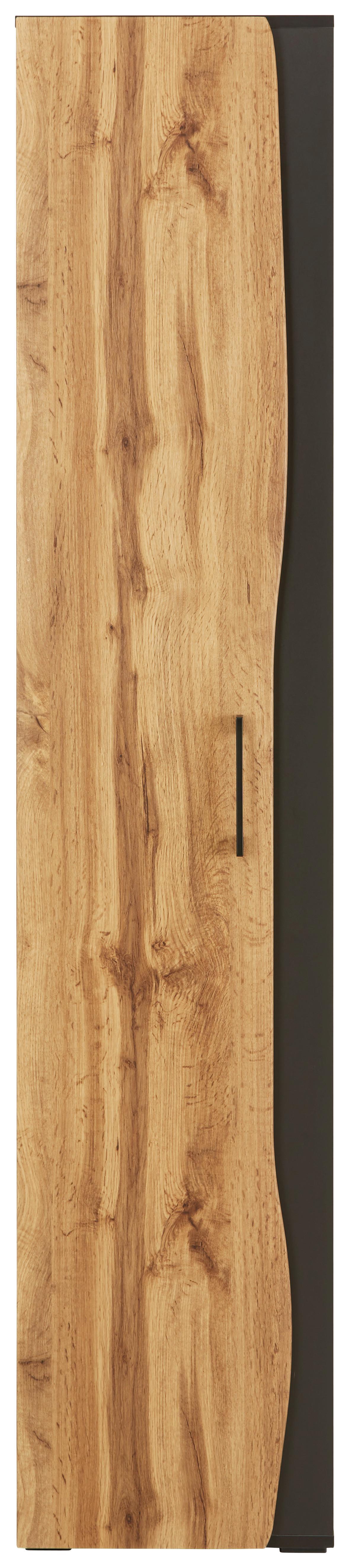 Vysoká skříňka TIMBER -EXKLUSIV- - Moderní, kov/kompozitní dřevo (40/194/35cm) - Premium Living