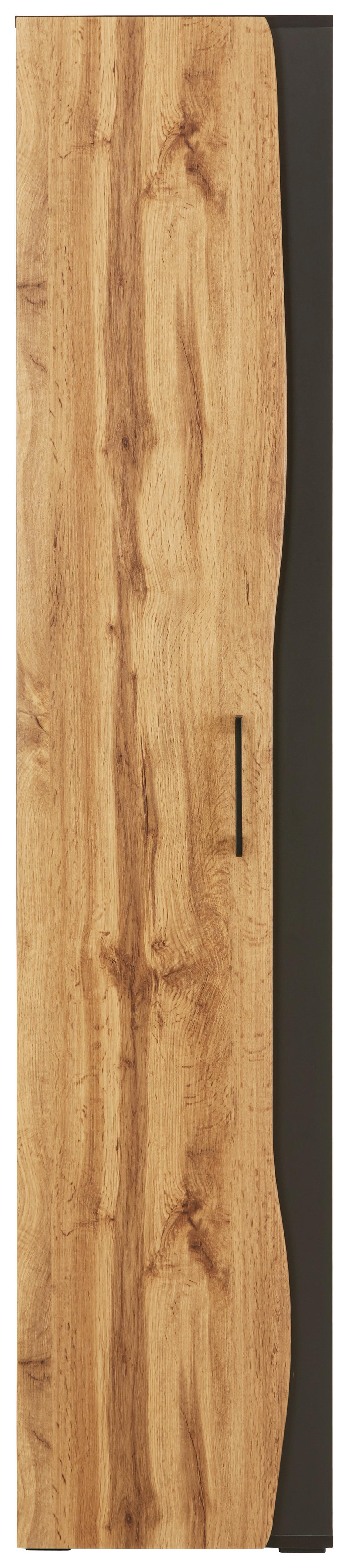 Vysoká skrinka TIMBER -EXKLUSIV- - Modern, kov/kompozitné drevo (40/194/35cm) - Premium Living