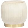 Hocker Lilje 100 Creme D: 43 cm - Goldfarben/Creme, Design, Textil (43/42cm) - Kayoom