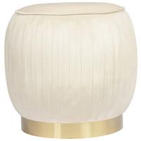 Hocker Lilje 100 Creme D: 43 cm - Goldfarben/Creme, Design, Textil (43/42cm) - Kayoom