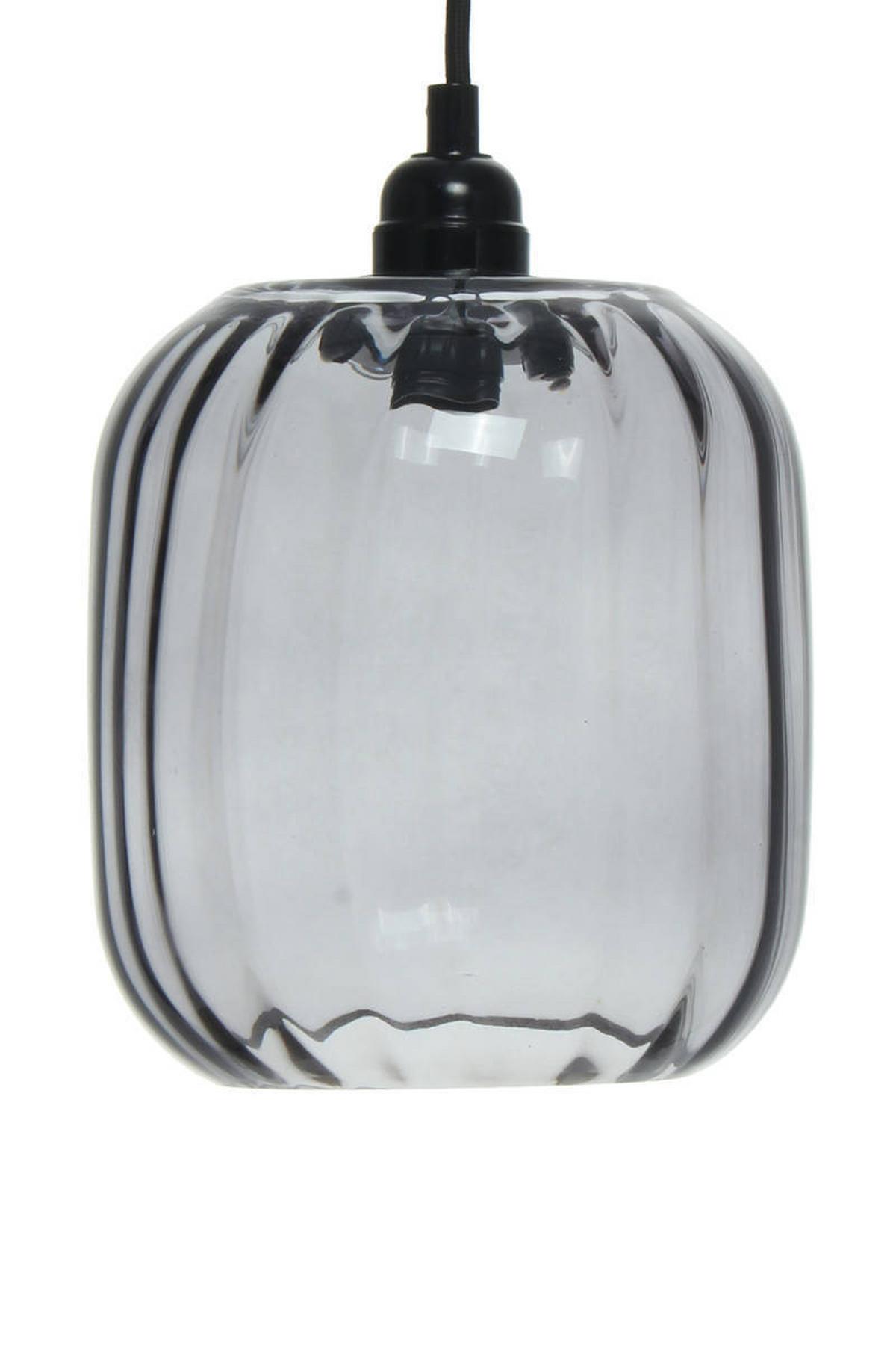 Hängeleuchte Gloria H: 27,5 Cm 1-Flammig - Grau, Trend, Glas (18/27,5/18cm) - Kayoom