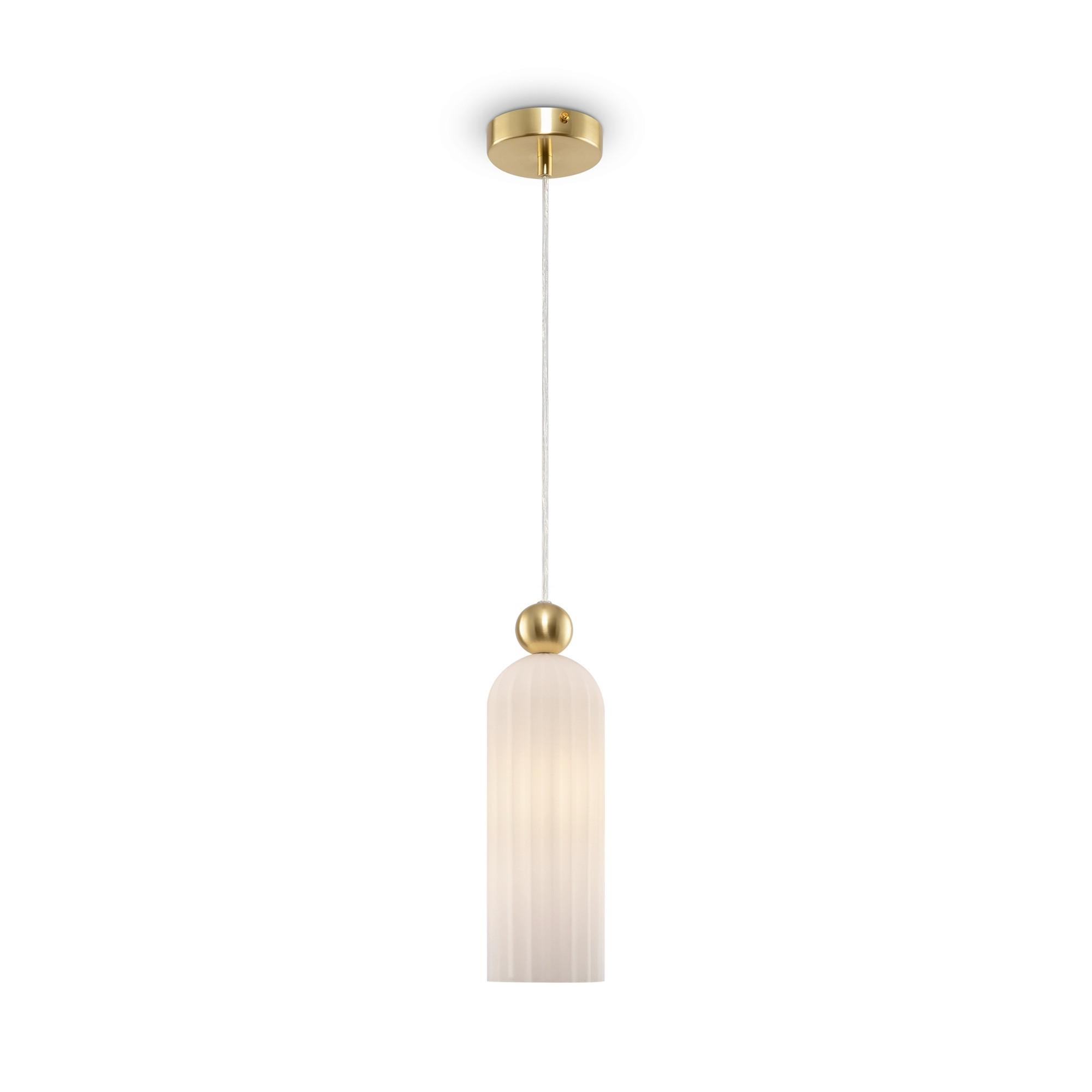 PENDELLEUCHTE ANTIC - Goldfarben/Weiß, Trend, Glas/Metall (10/34,7cm) - MAYTONI