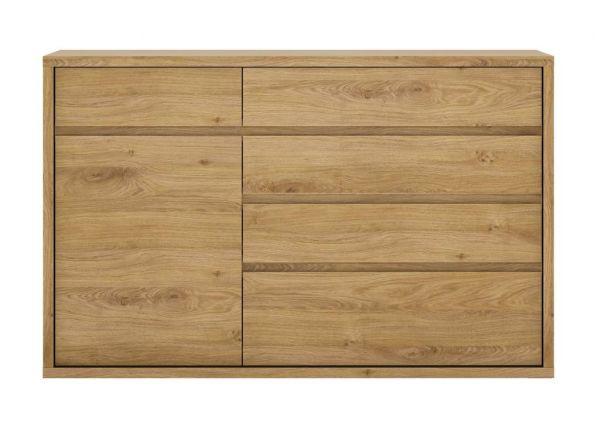 Sideboard Shetland Eichefarben/Grau B: 136 cm - Eichefarben/Grau, MODERN, Holzwerkstoff (136/87/40cm)