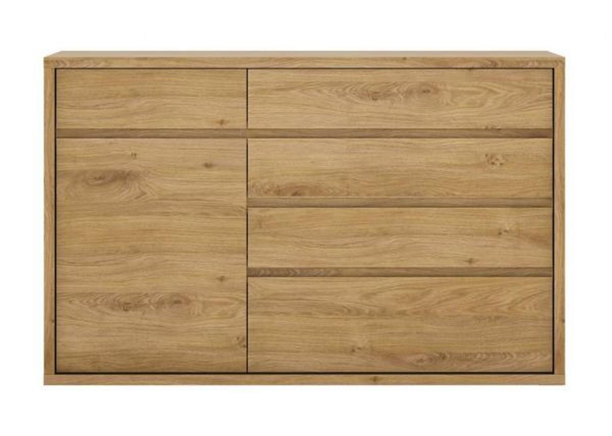 Sideboard Shetland Eichefarben/grau B: 136 Cm - Eichefarben/Grau, MODERN, Holzwerkstoff (136/87/40cm)