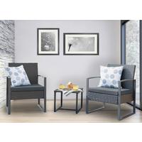 GARTENTISCHGRUPPE Anthrazit/Grau 5-teilig - Anthrazit/Grau, Design, Kunststoff/Metall - MID.YOU