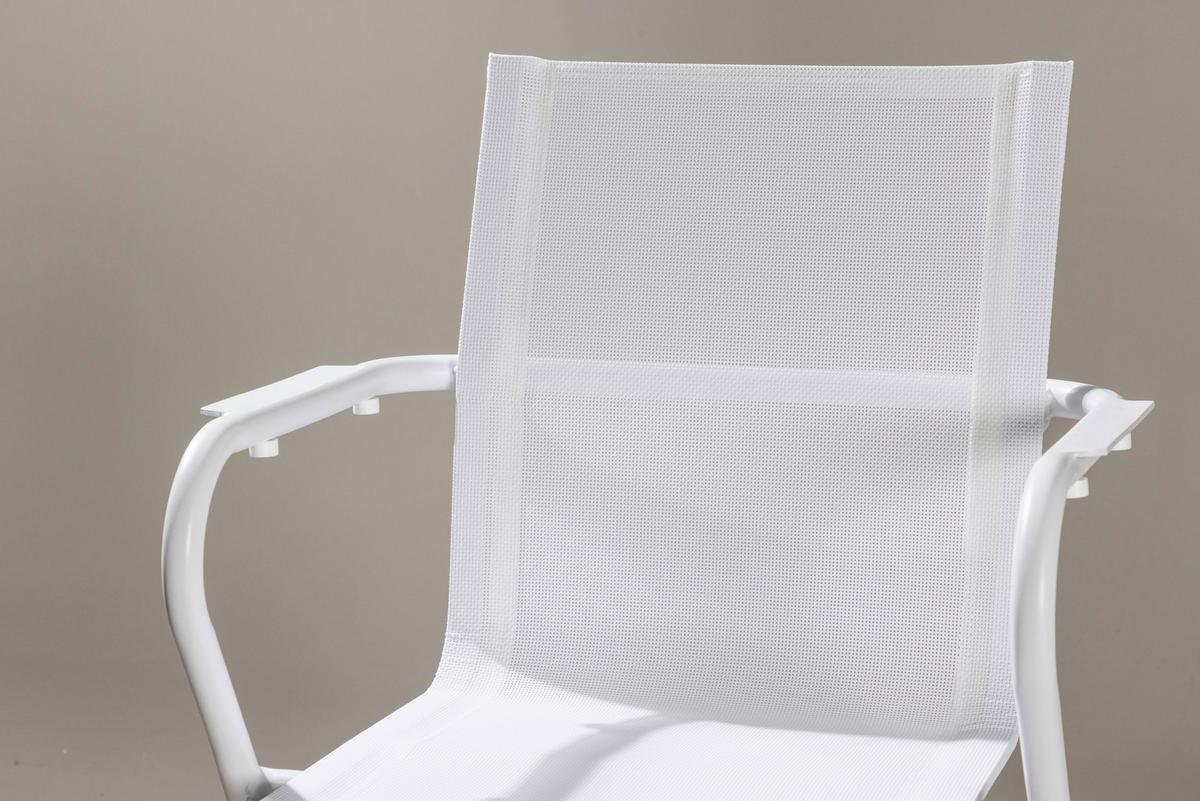 Stapelsessel Aluminium - Weiß, KONVENTIONELL, Metall (58/86/63cm) - Gardenson