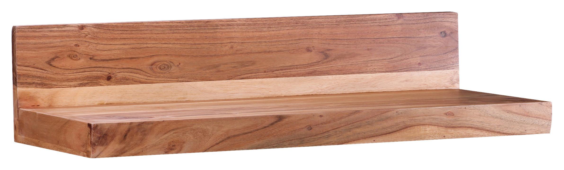 Nástenný regál MUMBAI akácia - farba akácie, Modern, drevo (110/17/24cm) - MID.YOU