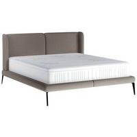 Polsterbett +matratze 180x200 Tessina Now Or Never Hellgrau - Hellgrau/Schwarz, MODERN, Textil (180/200cm) - Livetastic