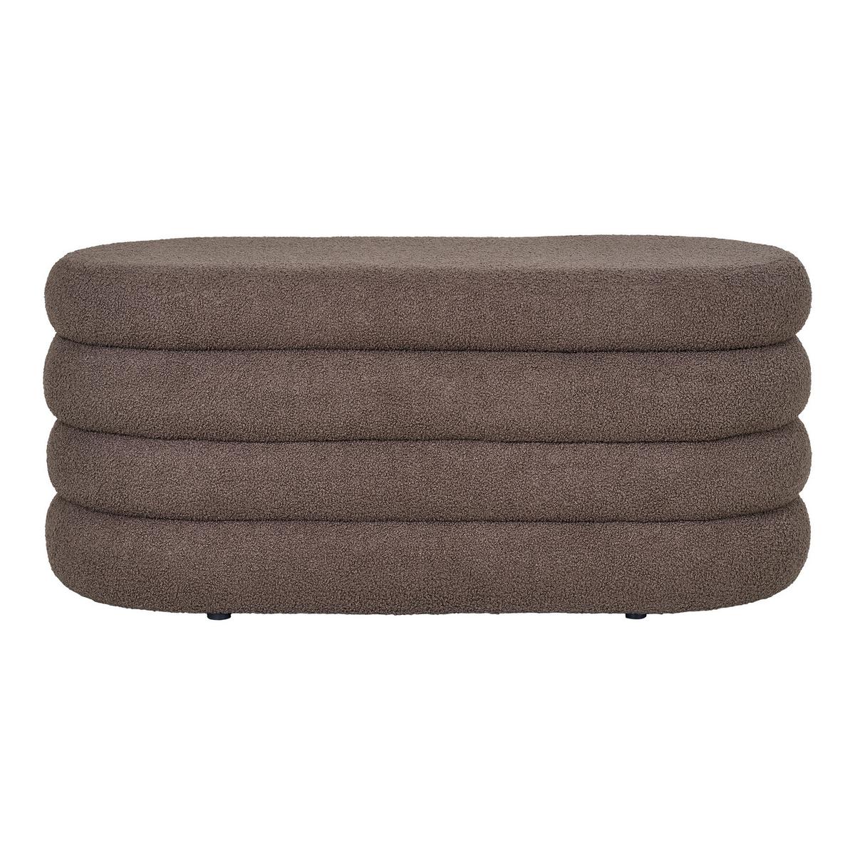 GARDEROBENBANK Dartford Braun B: 103cm - Schwarz/Braun, Design, Textil (103/44/44cm) - MID.YOU