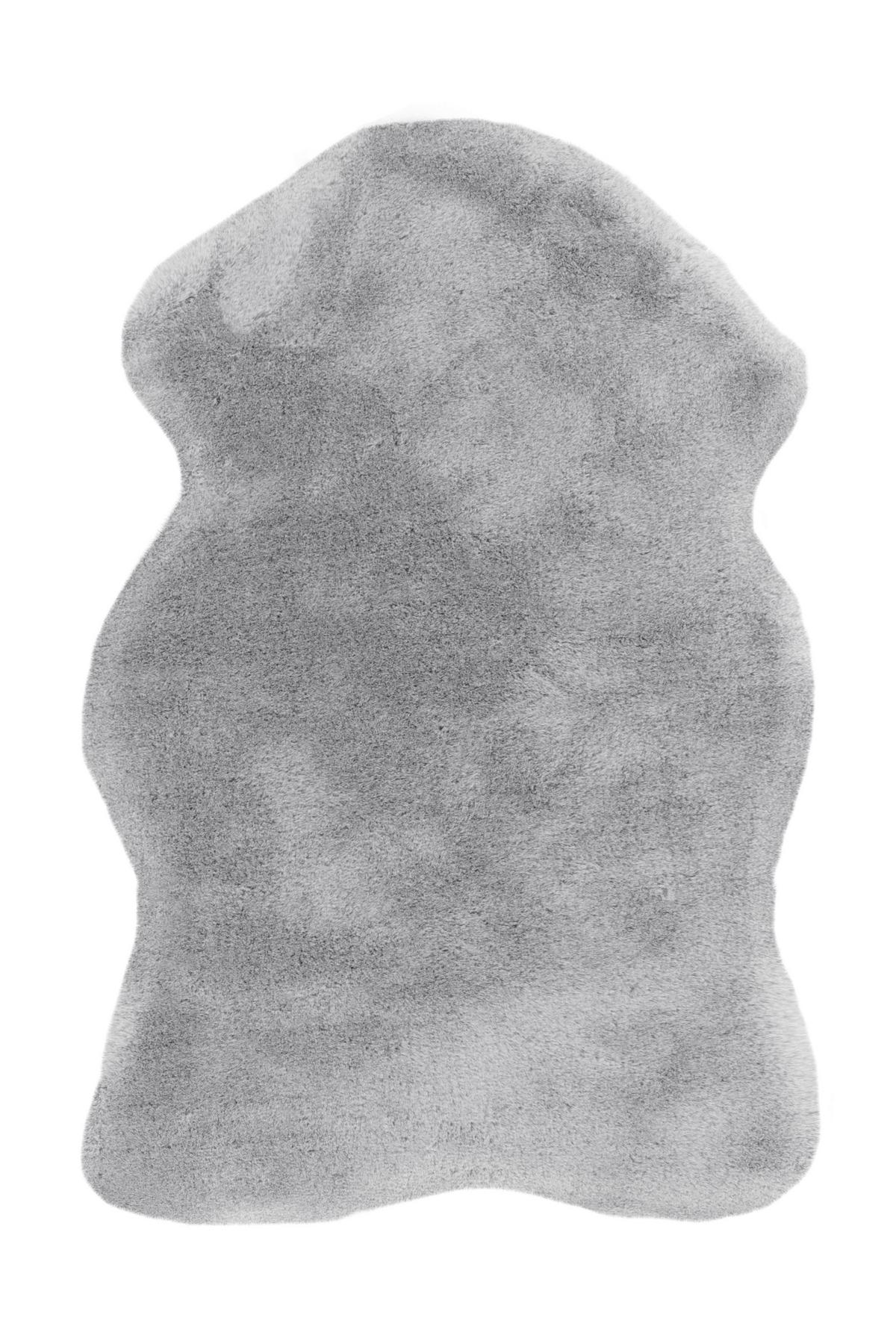 Kunstfell Rabbit Blau/Grau 60x90 cm Textil - Blau/Grau, Trend, Textil (60/90cm) - Kayoom