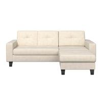 Ecksofa Varese naturfarben, B: 239 cm - Beige/Schwarz, KONVENTIONELL, Textil (239/164cm) - James Wood