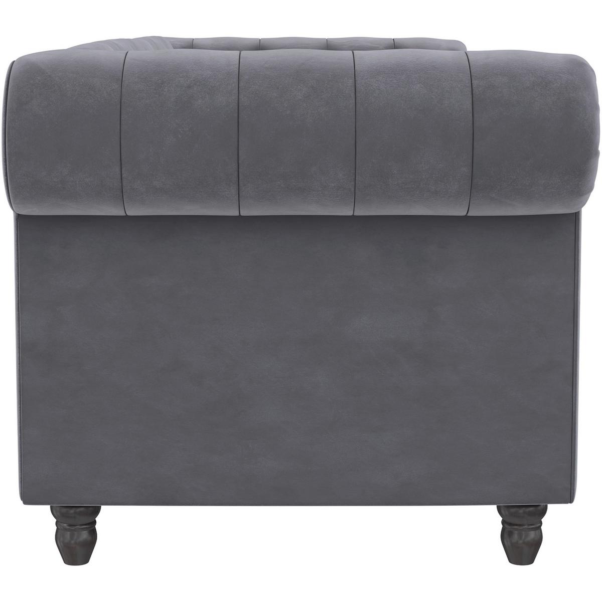 Schlafsofa Firenze Anthrazit, mit Schlaffunktion - Anthrazit/Schwarz, Basics, Textil (236/83/87cm) - Livetastic