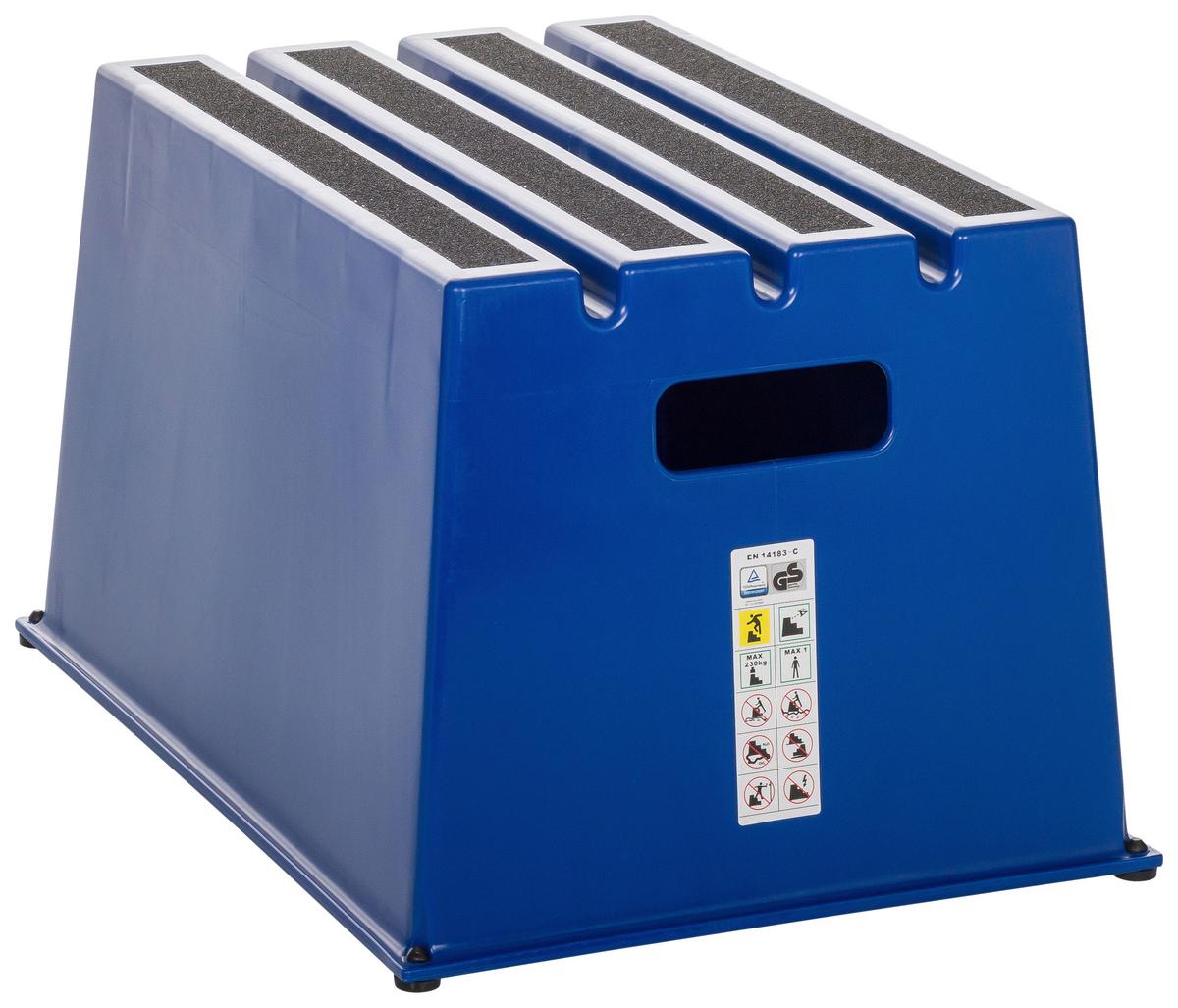 Tritthocker Tio-E1 - Blau, Basics, Kunststoff (52,5/31/37,5cm) - MID.YOU