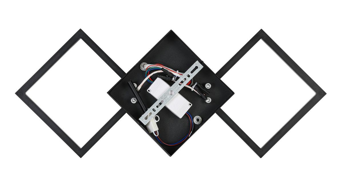 LED-Deckenleuchte Charlotta - Schwarz, Basics, Kunststoff/Metall (27,8/66/7cm) - Luca Bessoni