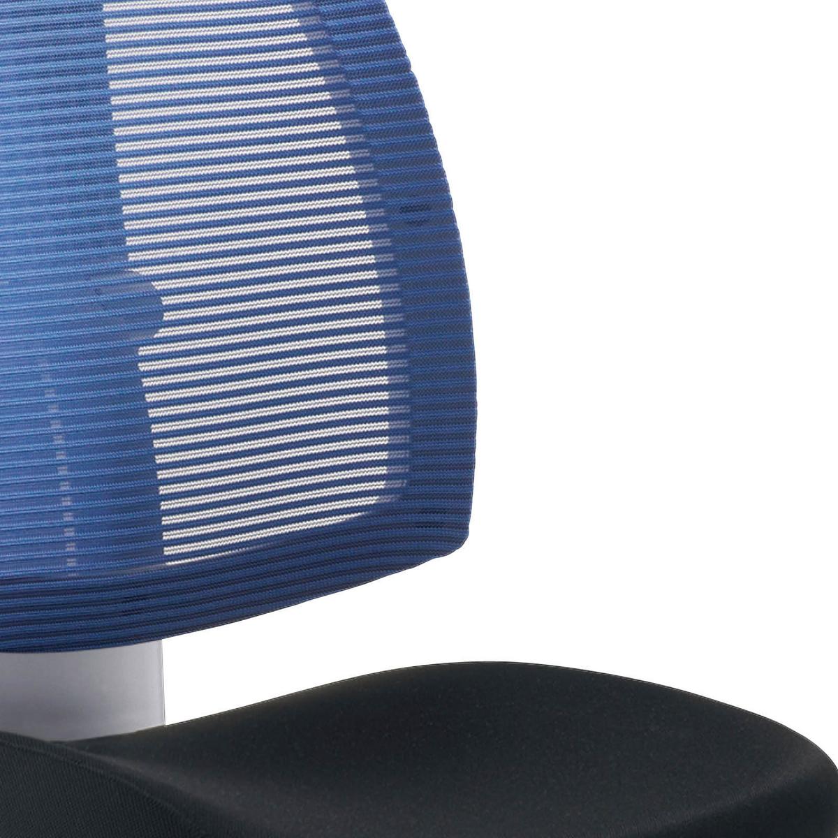 Drehstuhl My Flexo Mit Wippfunktion Schwarz/Blau - Blau/Schwarz, MODERN, Kunststoff/Textil (59/90/65cm) - MID.YOU