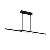 LED-Hängeleuchte Fraioli-Z H: 120 cm 2-Flammig - Schwarz/Weiß, Design, Kunststoff/Metall (105,5/10/120cm) - Eglo