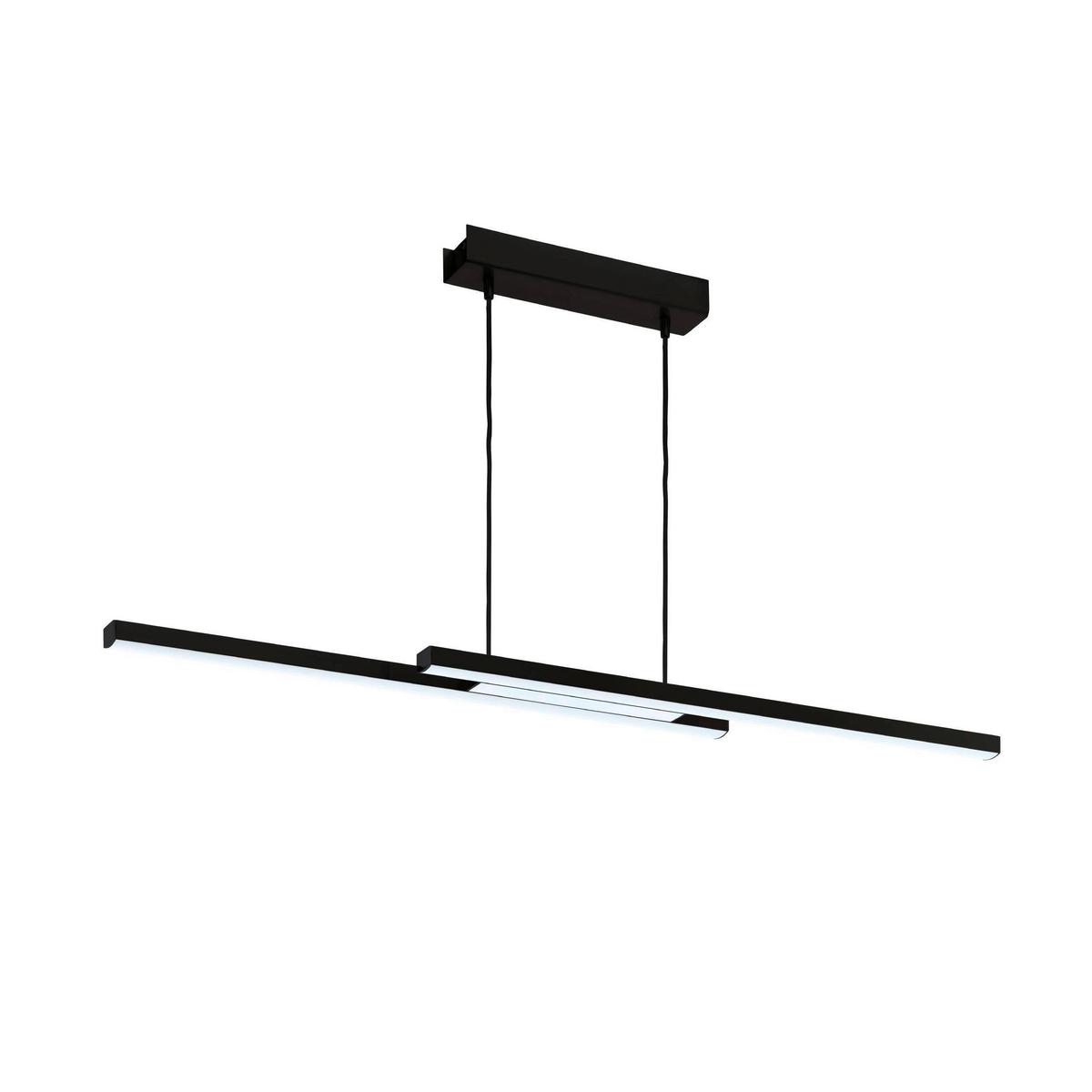 LED-Hängeleuchte Fraioli-Z H: 120 cm 2-Flammig - Schwarz/Weiß, Design, Kunststoff/Metall (105,5/10/120cm) - Eglo