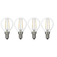 Led žárovka Multi, 3,8W, 4ks v balení - čiré, kov/sklo (4,5/7,6cm) - Modern Living