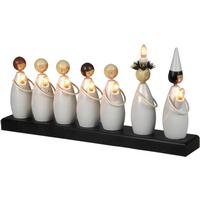 LED-Kerze 652-80 Kerzenständer - Schwarz/Weiß, Basics, Holz (48/7/22cm) - Eglo