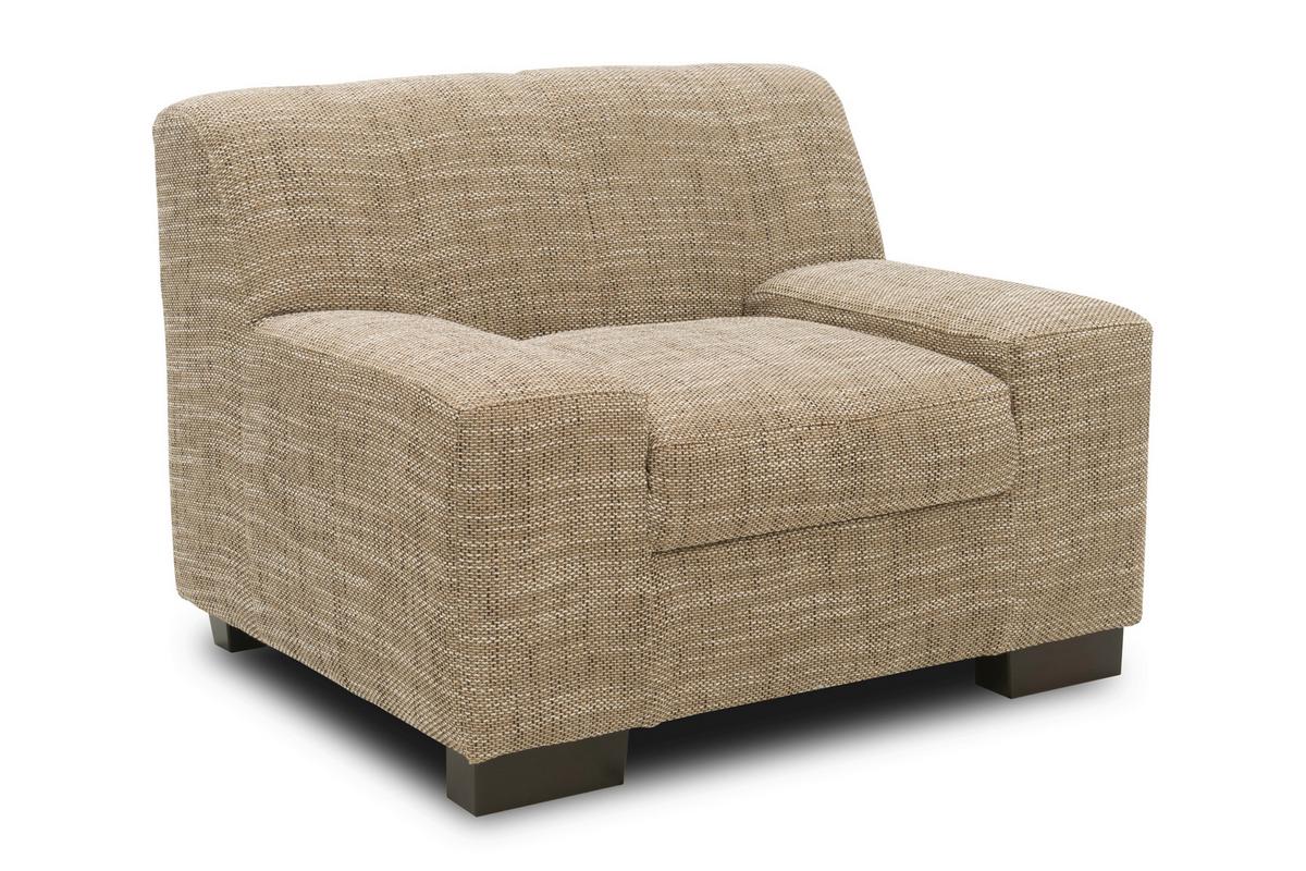 Polstersessel Norma Braun/beige Webstoff - Wengefarben/Beige, Design, Textil (103/69/87cm) - MID.YOU