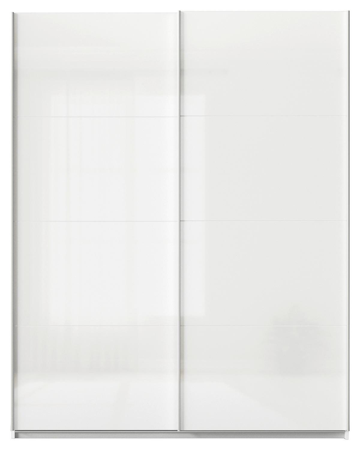 Tolóajtós  Szekrény Feldkirch 181/229 Cm - magasfényű fehér/fehér, Modern, faalapú anyag (181/229/62cm)