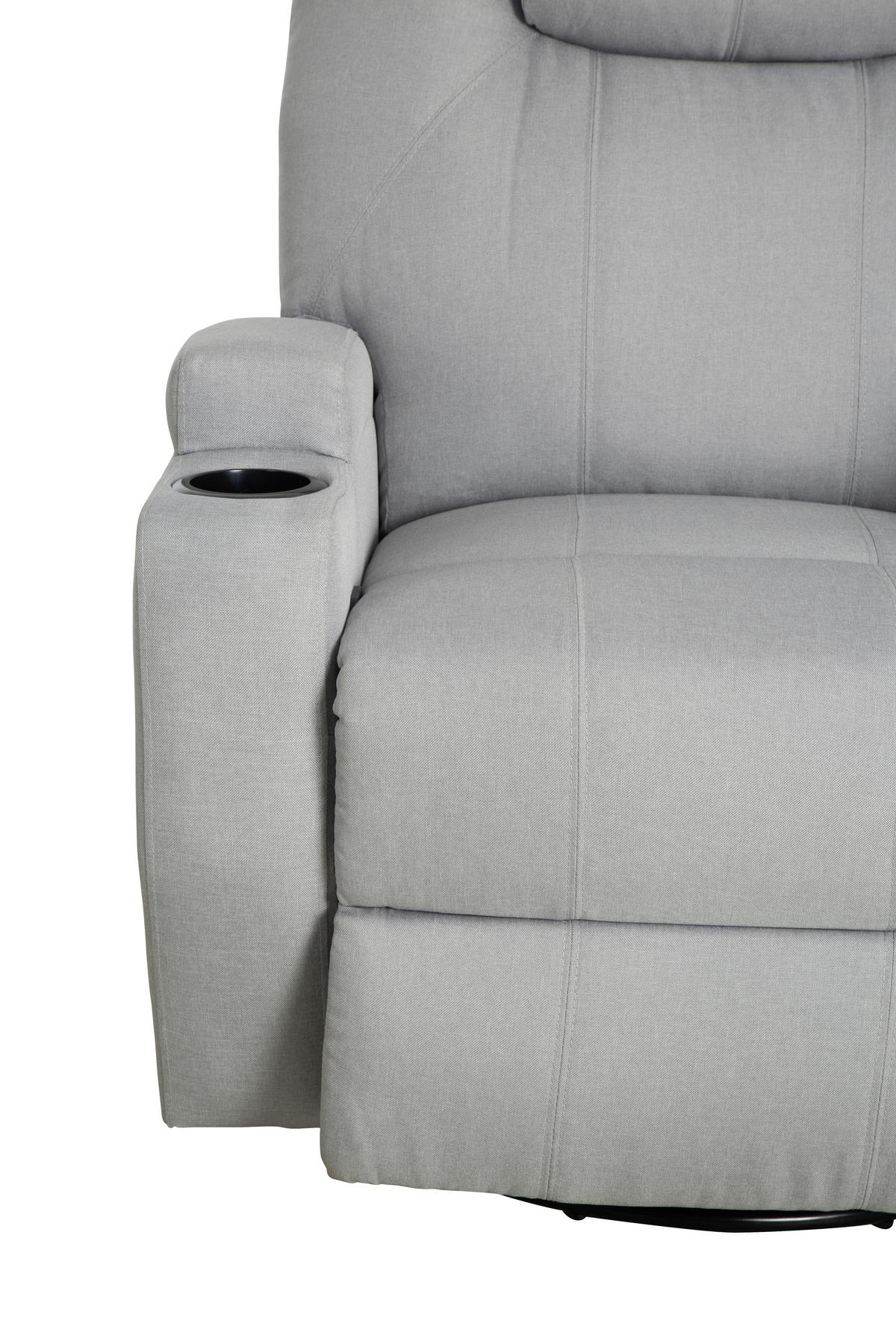 Massagesessel Bob - Schwarz/Grau, MODERN, Textil (86/110/96cm) - P & B