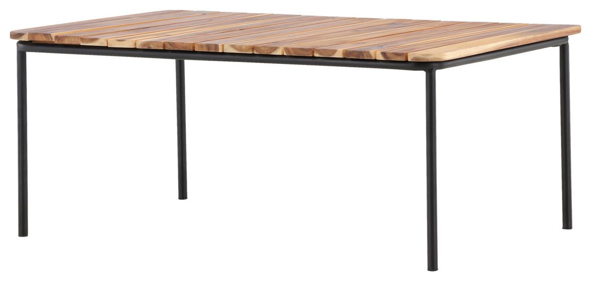 Loungetisch Penh Aus Stahl Und Echtholz - Naturfarben, KONVENTIONELL, Holz/Metall (100/65/40cm) - Gardenson