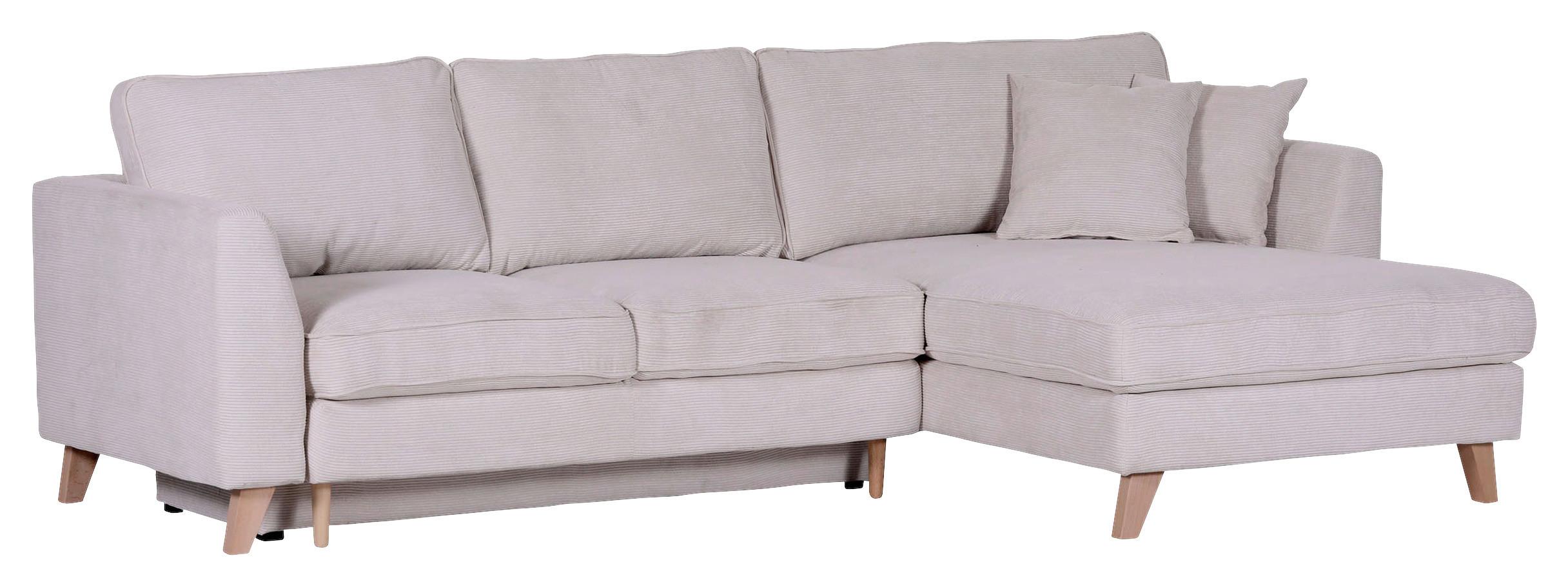 ECKSOFA RIMINI - Buchefarben/Naturfarben, Design, Textil (271/165cm) - MID.YOU