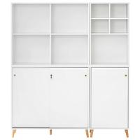 Aktenschrank Set Us1000+us510+regal - Weiß, MODERN, Holzwerkstoff (101,05/174,2/41cm) - MID.YOU