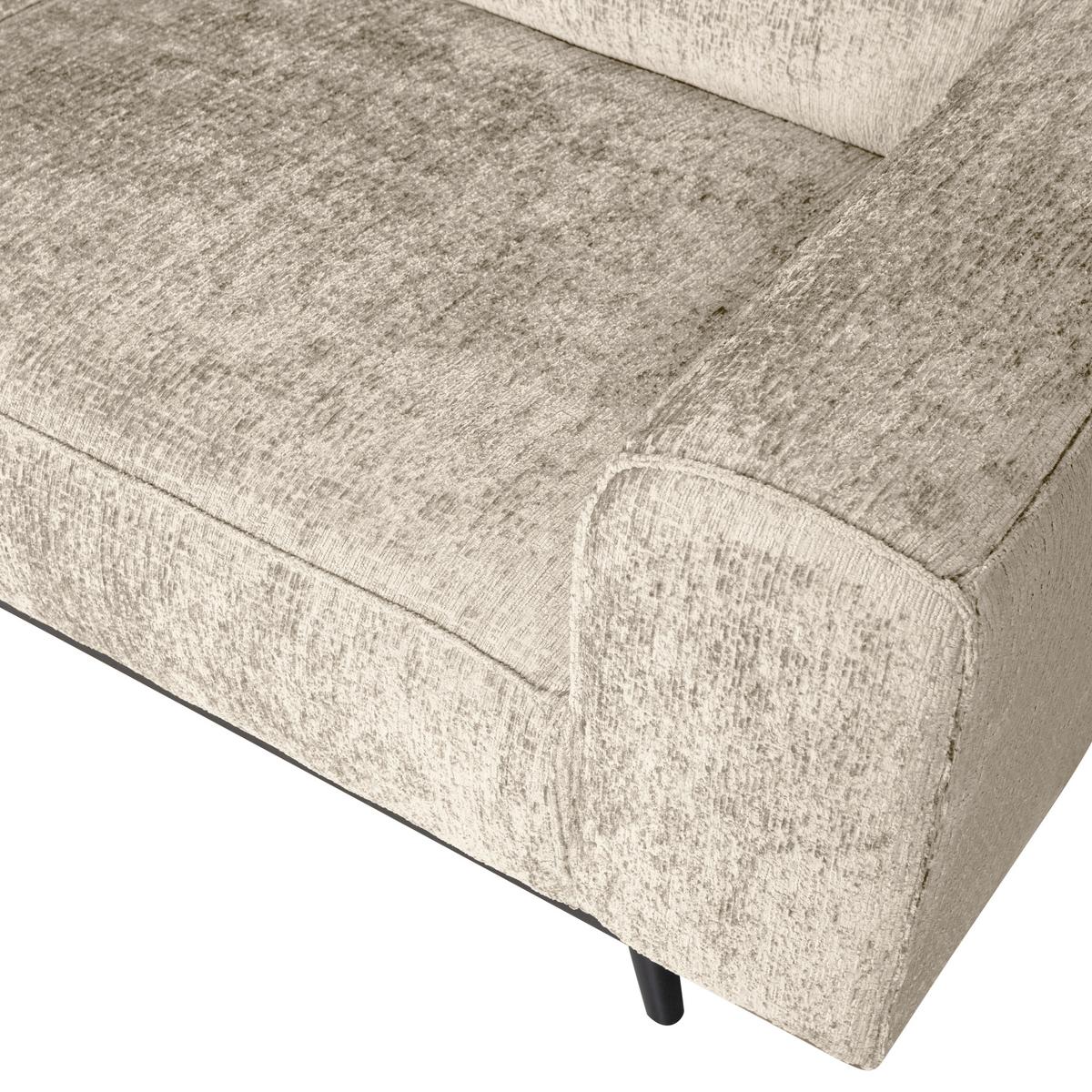 Ecksofa Statement Naturfarben S: 210x274cm - Schwarz/Naturfarben, Design, Textil (210/274cm) - Livetastic