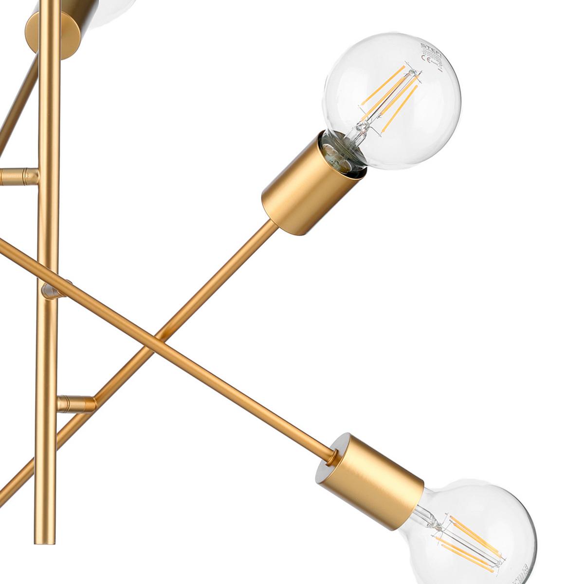 Hängeleuchte Cross Goldfarben L: 100 cm - Goldfarben, KONVENTIONELL, Metall (100/100/100cm)