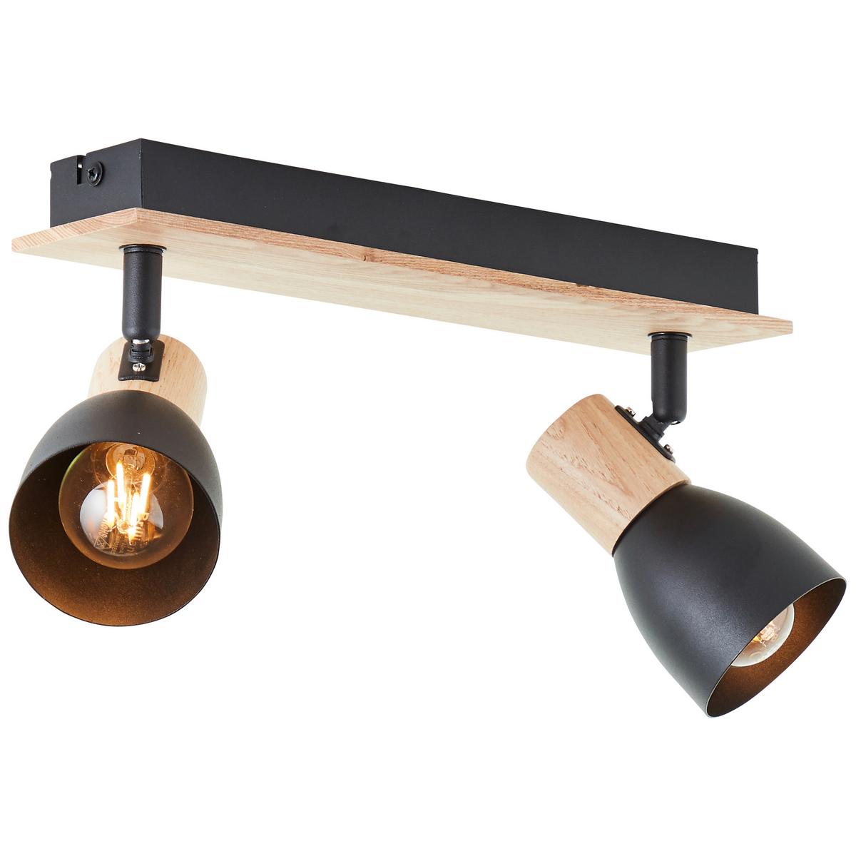 Strahler 99711/76 Daintree - Schwarz/Naturfarben, Basics, Holz/Metall (30/7cm) - Brilliant