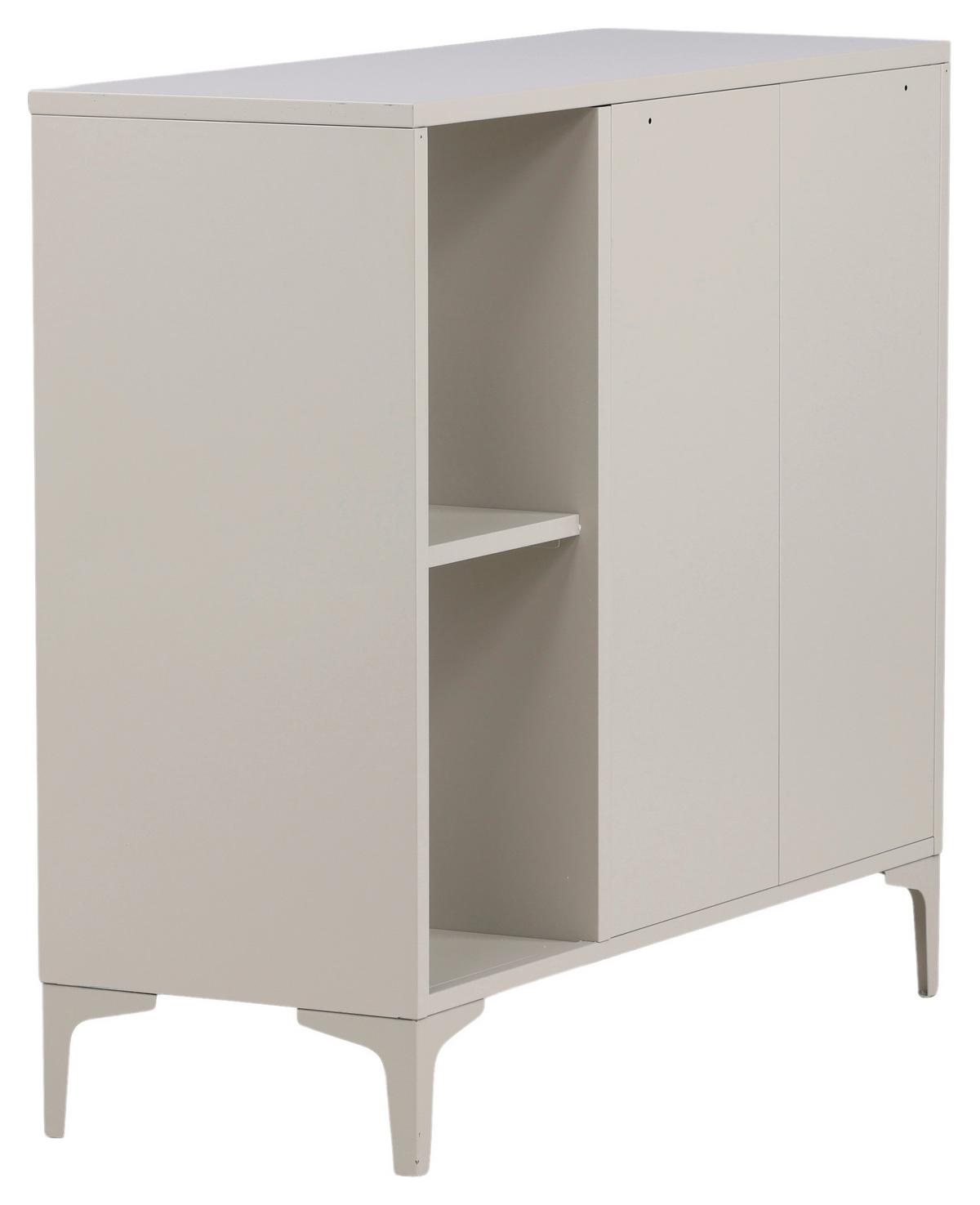 Sideboard Piring - Beige, Design, Metall (110/100/42cm) - Livetastic