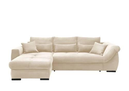 Ecksofa Federico Beige S: 188/302 cm - Beige/Schwarz, MODERN, Holz/Textil (188/302cm) - MID.YOU