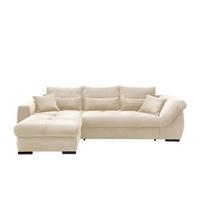 Ecksofa Federico Beige S: 188/302 cm - Beige/Schwarz, MODERN, Holz/Textil (188/302cm) - MID.YOU