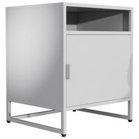 Nachkästchen Weiß H: 55 cm Flokas L - Schwarz/Weiß, MODERN, Holzwerkstoff (45/55/40cm) - MID.YOU