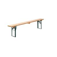 Gartenbank Bierbänk 220x25x48cm (bxtxh) - Fichtefarben/Grün, Basics, Holz/Metall (220/48/25cm)