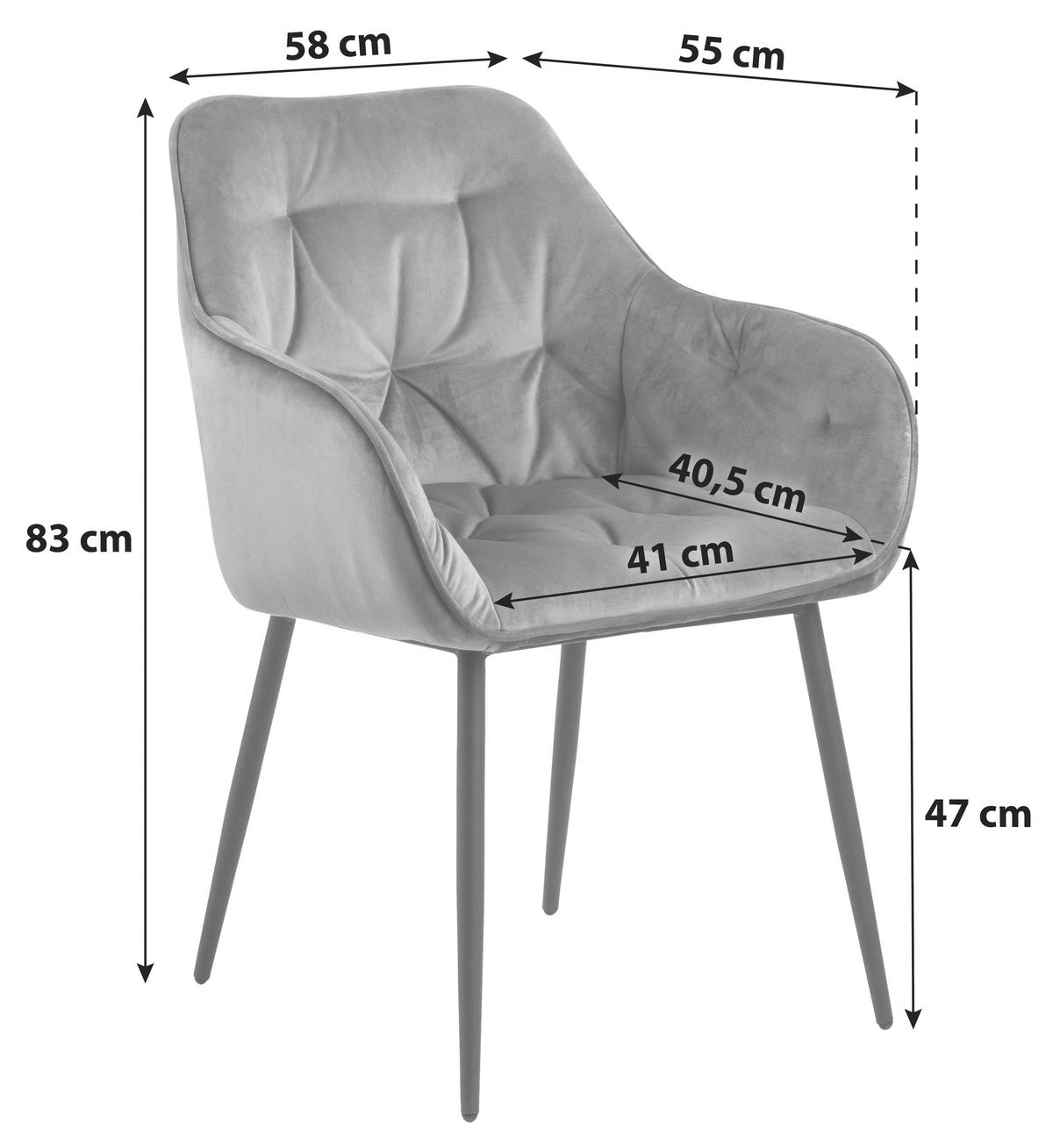 Stolička s podrúčkami BROOKE ružová - čierna/ružová, Trend, kov/textil (58/83/55cm) - Livetastic