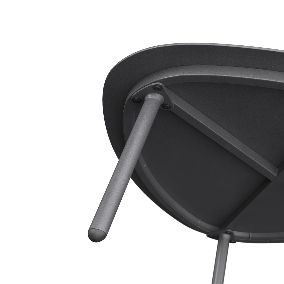 SADA STOLKŮ LEONIE - antracitová, Basics, kov (90/91/35cm) - Mömax