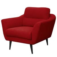 Sessel Tromso Rot B: 92 cm - Rot/Schwarz, Design, Textil (92/87/88cm) - Livetastic