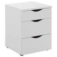 Nachtkästchen Weiß H: 55 Cm Maxi - Schwarz/Weiß, KONVENTIONELL, Holzwerkstoff (40/55/39cm)