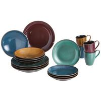 Kombiservice Keramik 4 Personen Geschirr Set - Multicolor, MODERN, Keramik - Creatable