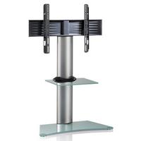 Tv-rack Bis 70“ Schwenkbar Zental Max. 30 Kg - Klar/Silberfarben, KONVENTIONELL, Glas/Metall (80/111/40cm) - MID.YOU