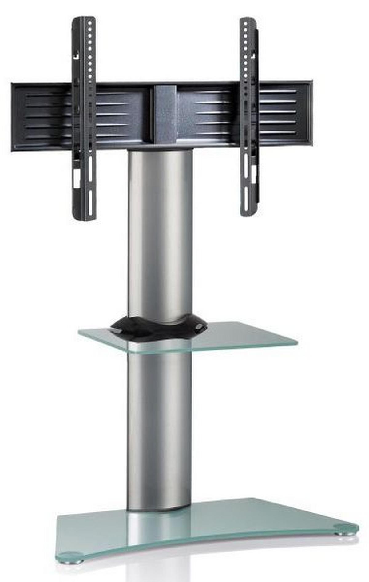 Tv-rack Bis 70“ Schwenkbar Zental Max. 30 Kg - Klar/Silberfarben, KONVENTIONELL, Glas/Metall (80/111/40cm) - MID.YOU