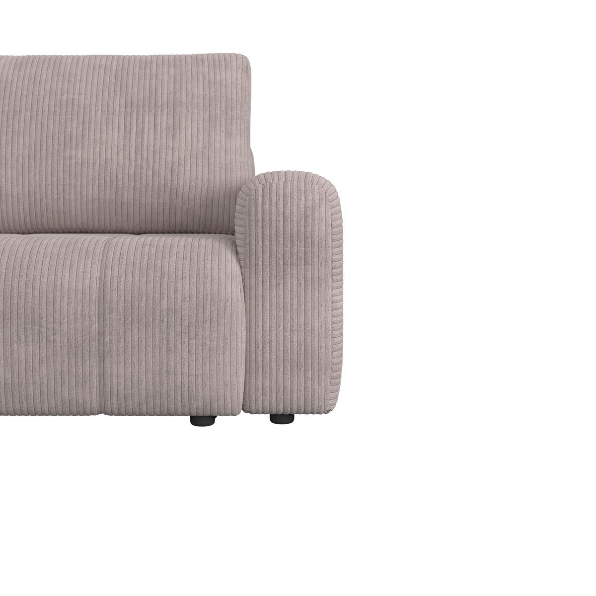 Sedací souprava GIA, levá světle šedá - černá/světle šedá, Moderní, dřevo/textil (261/94/197cm) - Bessagi Home