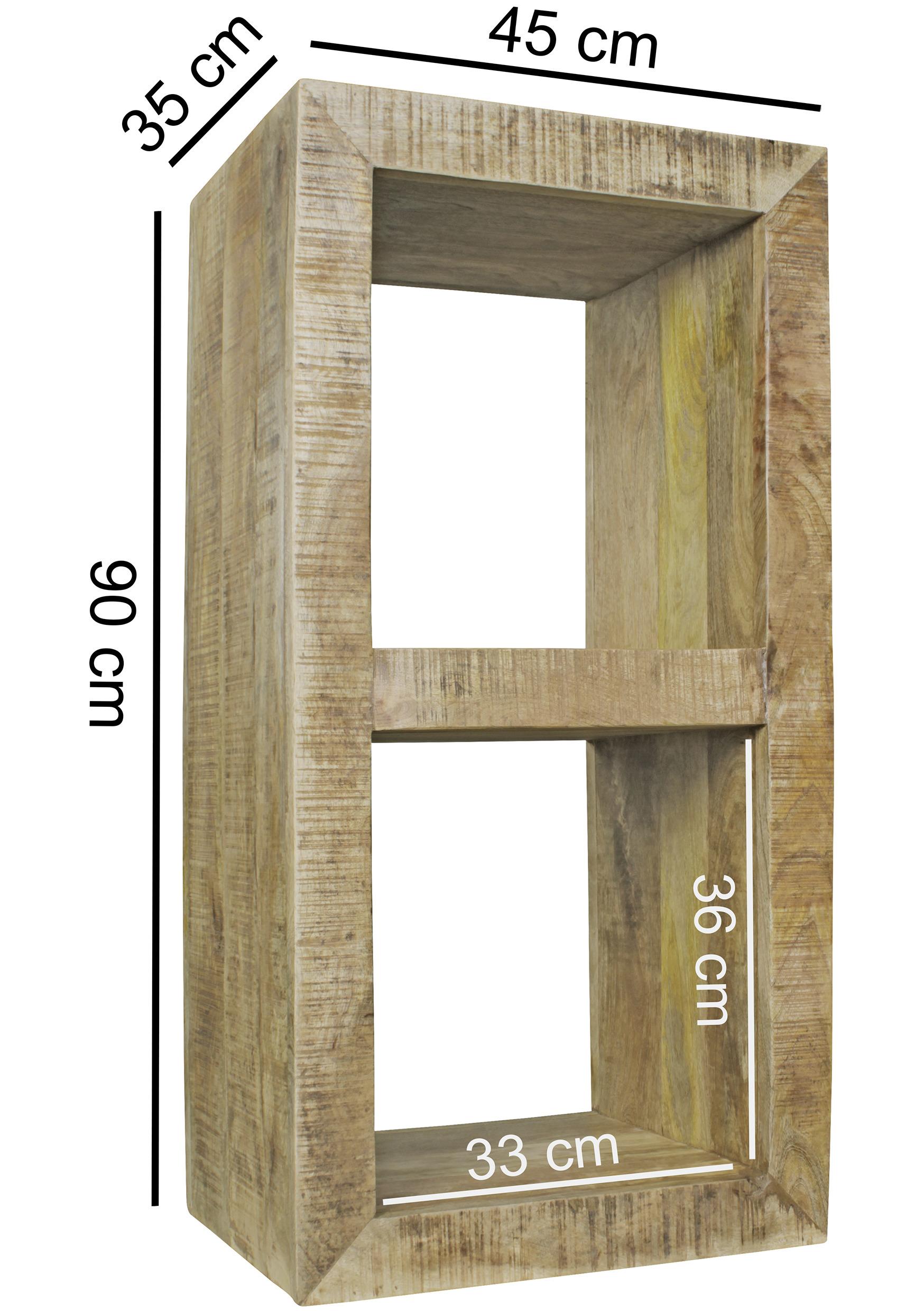 Standregal Massiv Rustica B: 45 Cm Braun - Braun, Design, Holz (45/90/35cm) - MID.YOU