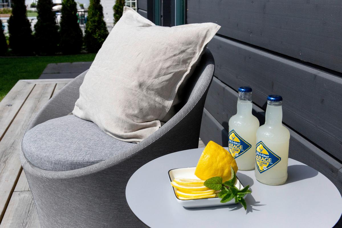 Gartenset Spoga - Weiß/Grau, KONVENTIONELL, Textil/Metall - Gardenson