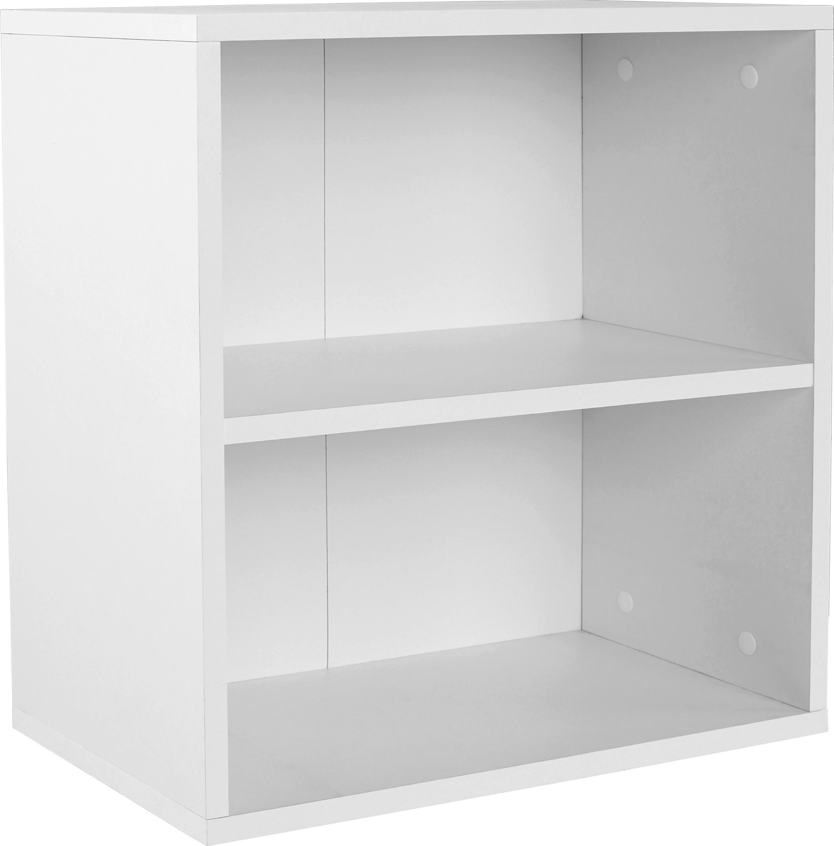 Hängeregal Elke B: 50 cm Weiß 2 Fächer