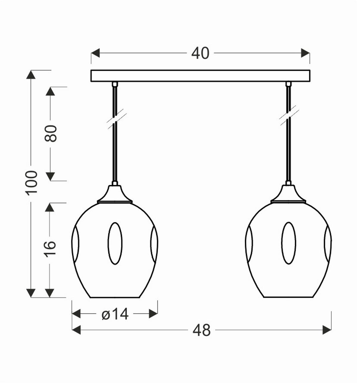Hängeleuchte 32-00590 - Basics, Metall (48/14/100cm)